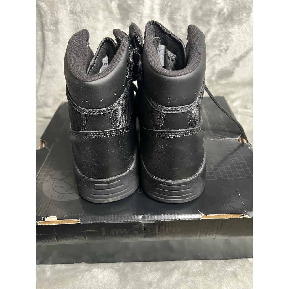 LawPro Men's 6" Tactical Duty Boots Side Zip Black NEW US 12 Wide - Picture 6 of 13